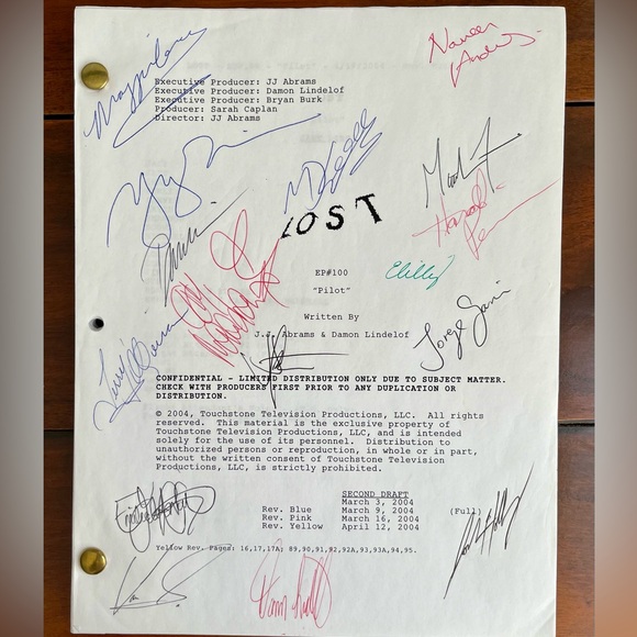 RARE! ABC’s “LOST” EP#100 AUTOGRAPHED pilot script - cast & crew incl JJ Abrams - Picture 4 of 6